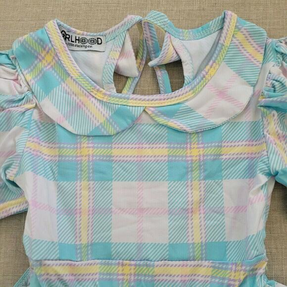 Girlhood By Little Stocking Co Pastel Plaid Dress - Picture 4 of 8